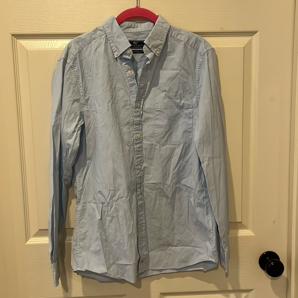 Vineyard Vines classic fit light blue button down, small 🔵